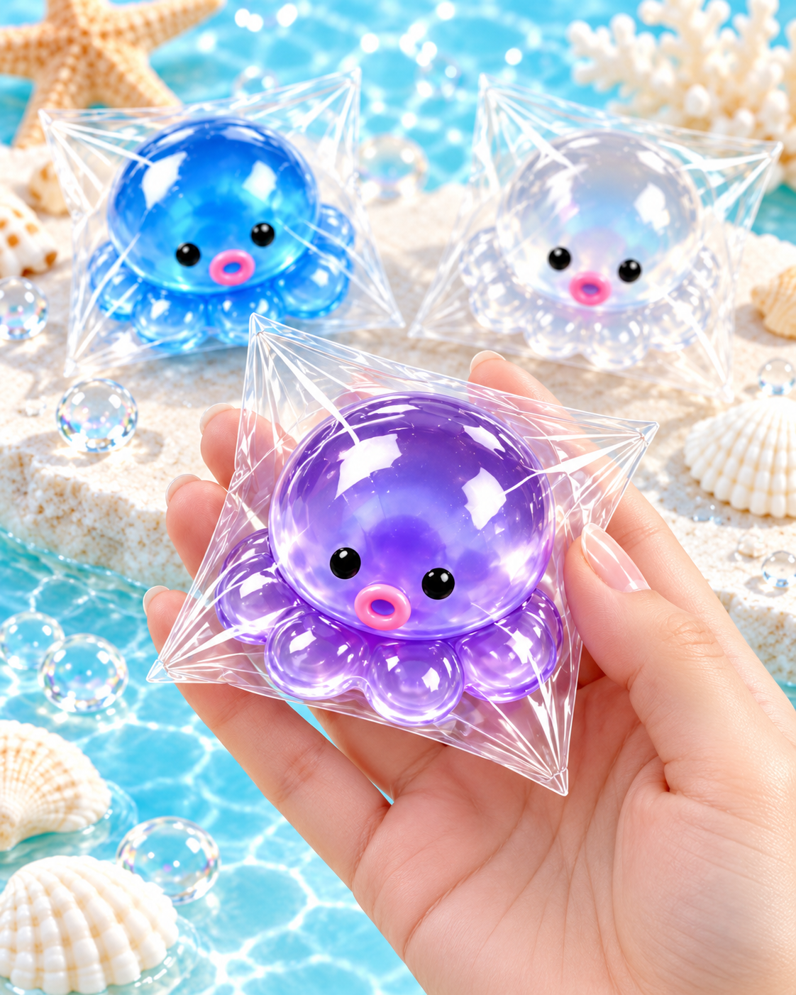 Jelly Wobble Taba Octopus Squishy | 3 Colors