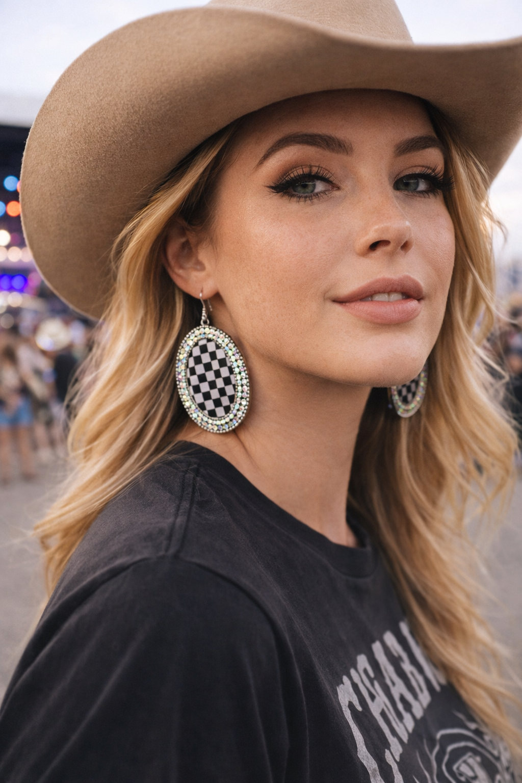 Wild Card Checkmate Statement Earrings