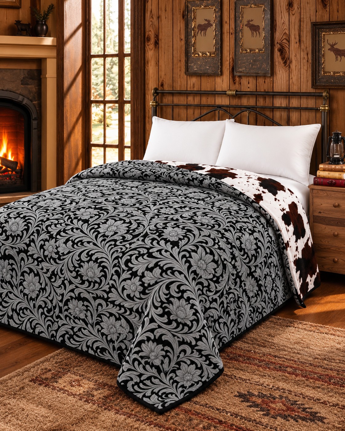 Ranch Revival Reversible King Blanket