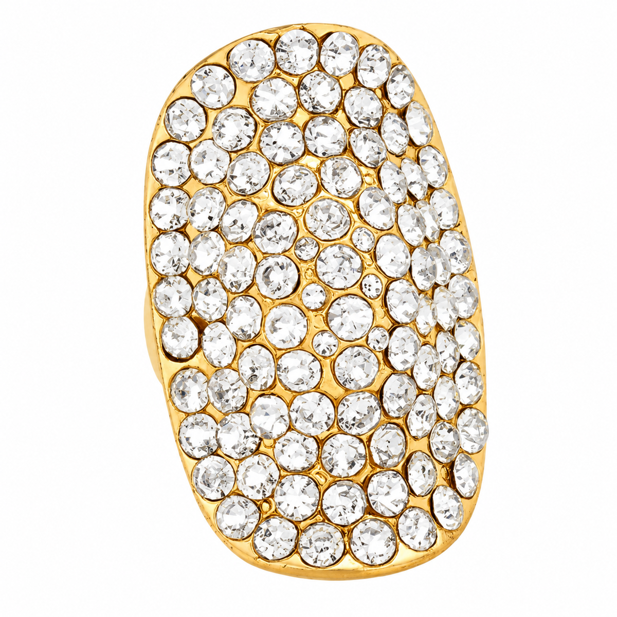 After Dark Crystal Pave Stretch Cocktail Ring