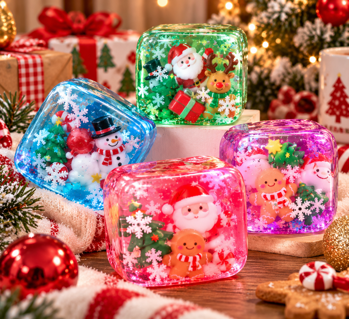Christmas Mystery Squish Cube