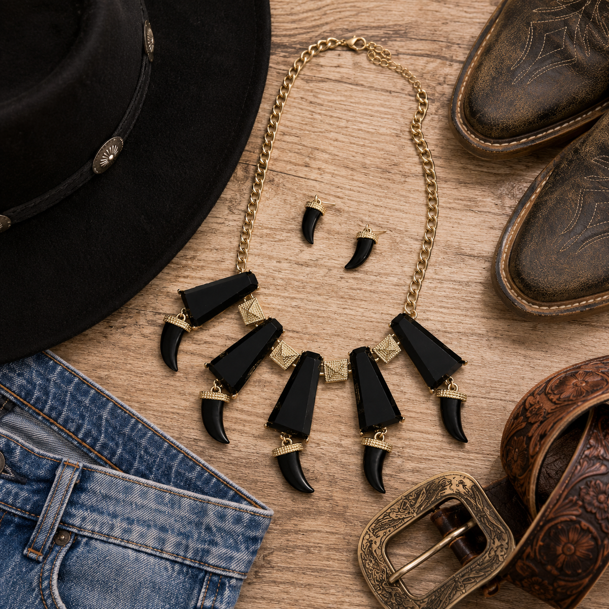 Midnight Mesa Statement Necklace Set