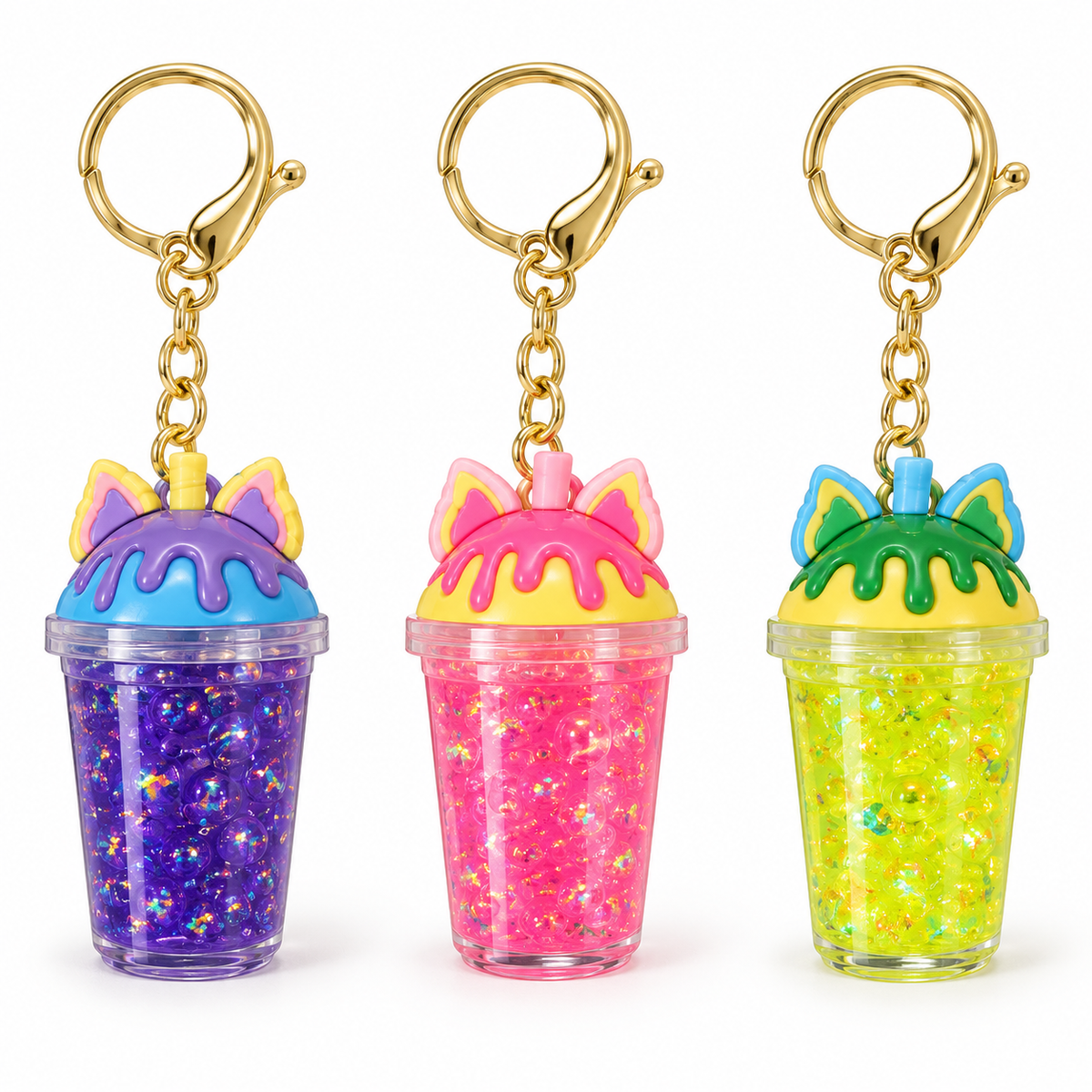 Sugar Rush Glitter Cup Keychain
