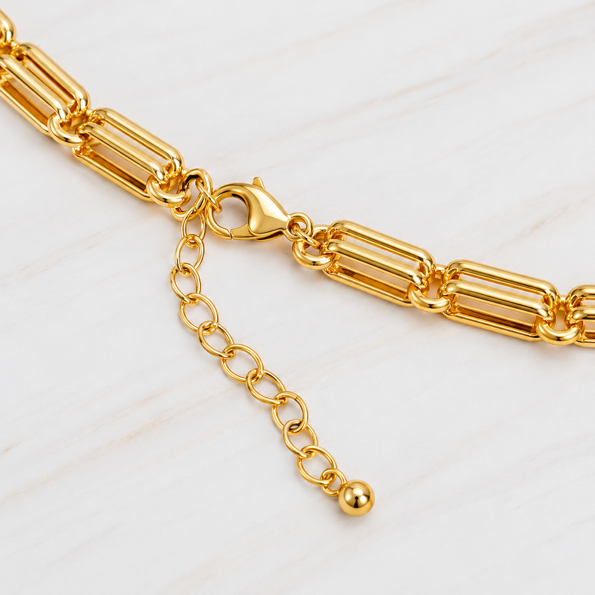 Golden Double-Link Chain Necklace