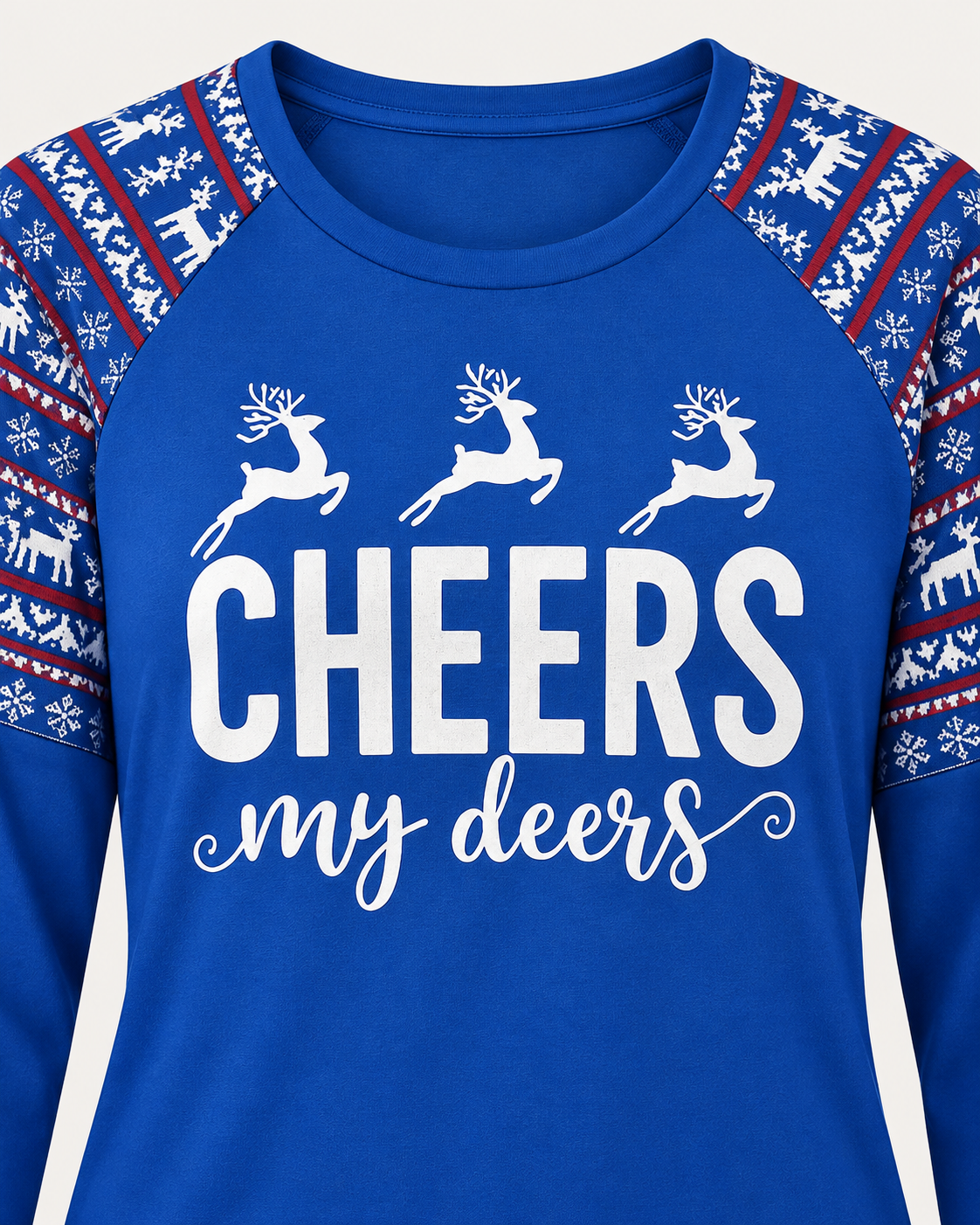 Cheers My Deers Christmas Long Sleeve Graphic Tee