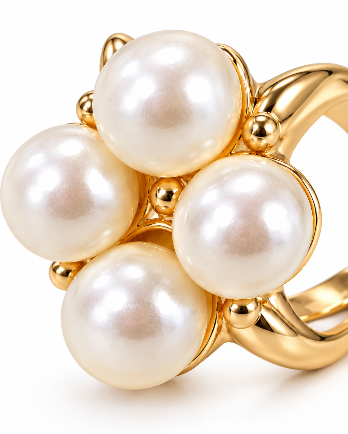 Pearl Society Adjustable Cuff Ring