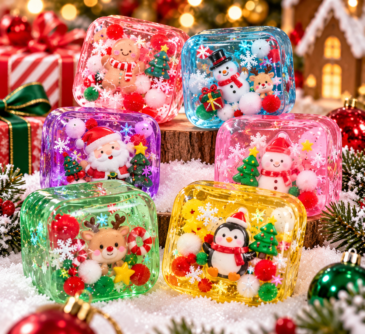 Christmas Mystery Squish Cube