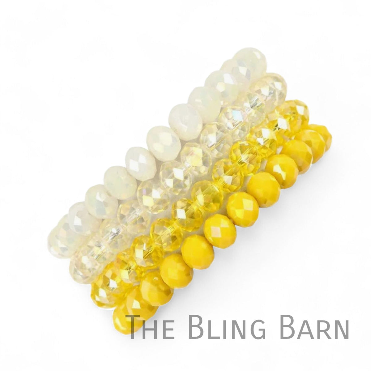 Luxe Faceted Stretch Bracelet Stack – Multi-Tone Glass Bead Bracelet Set