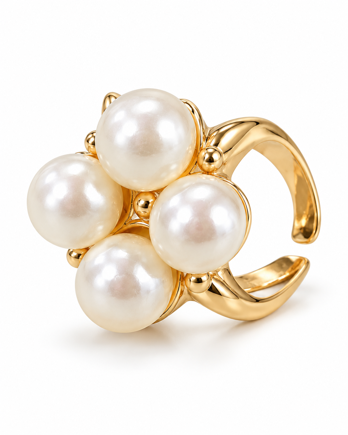 Pearl Society Adjustable Cuff Ring