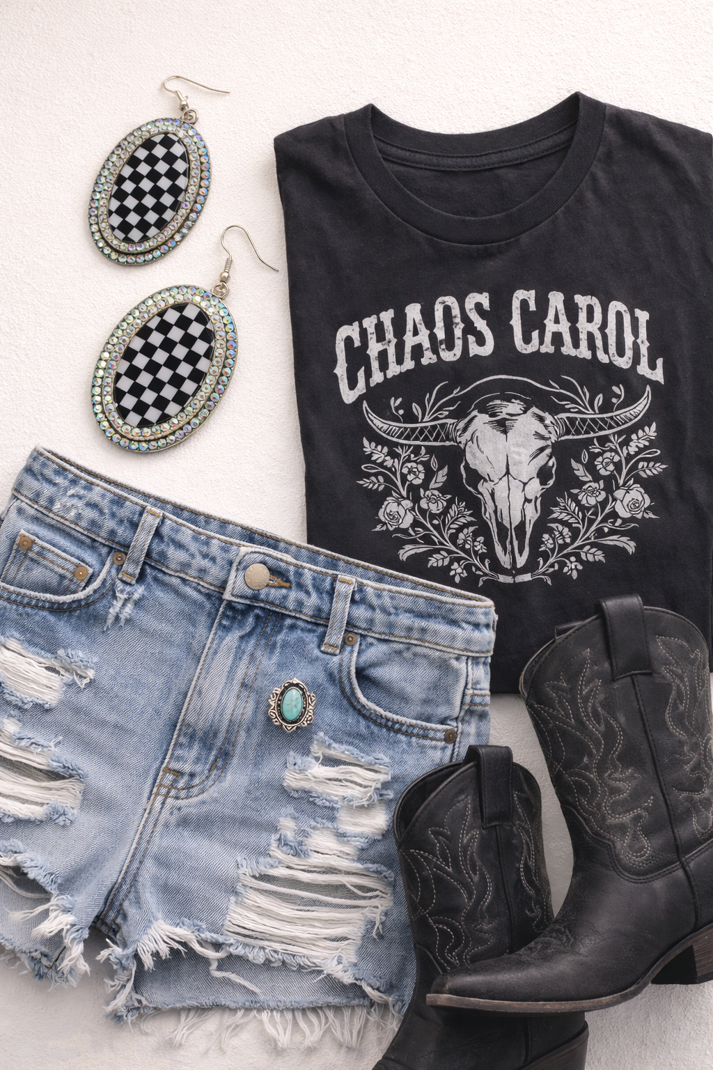 Wild Card Checkmate Statement Earrings
