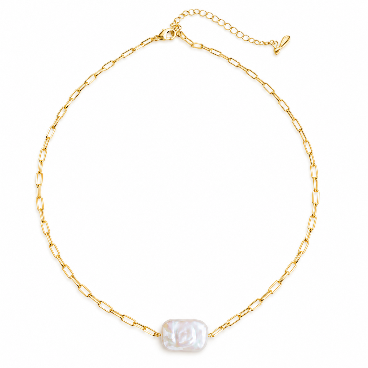 Hannah Baroque Pearl Chain Necklace