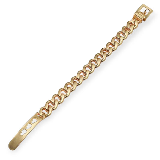 Chain Link Cuban Fashion Buckle Bracelet - The Bling Barn western fashion jewelry