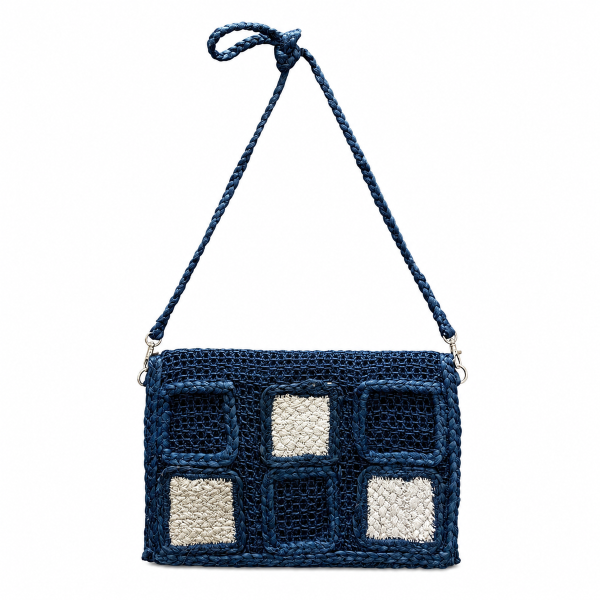Harbor Patchwork Woven Crossbody Bag