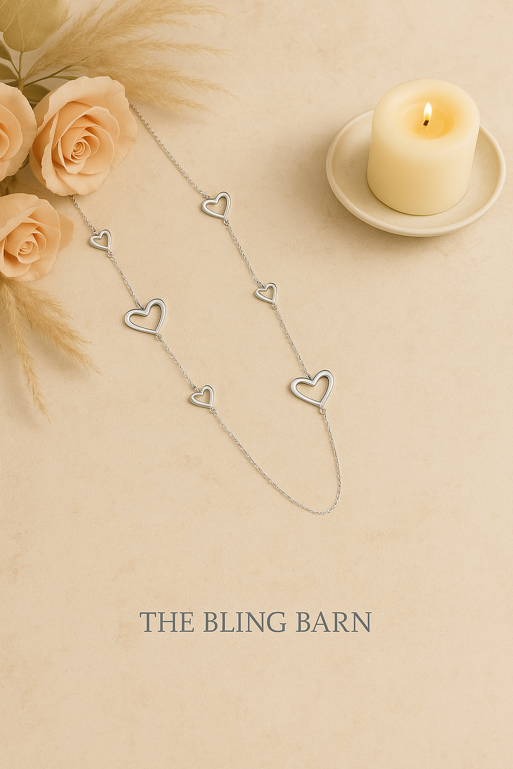 Forever Yours Heart Station Necklace