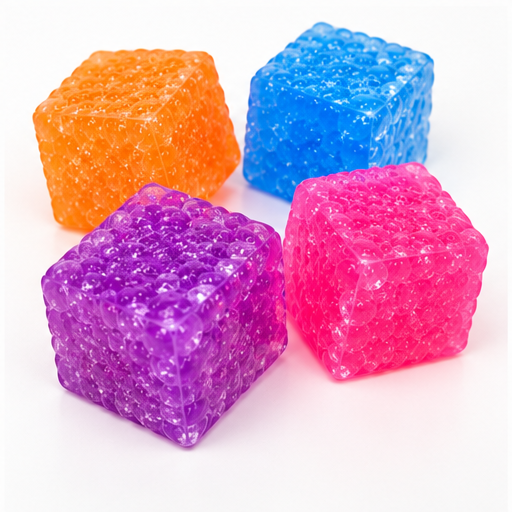 Super Solid Cube Squeeze Ball – Colorful Squishy Stress Toy