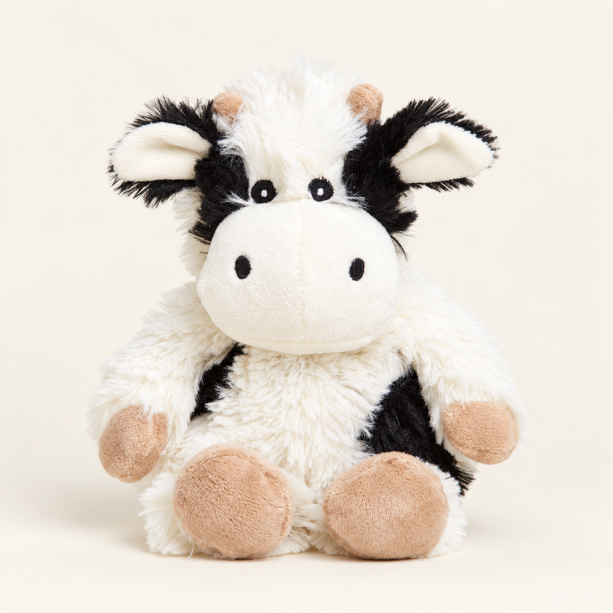 Warmies® Junior Black & White Cow | 9" Microwavable Lavender Plush