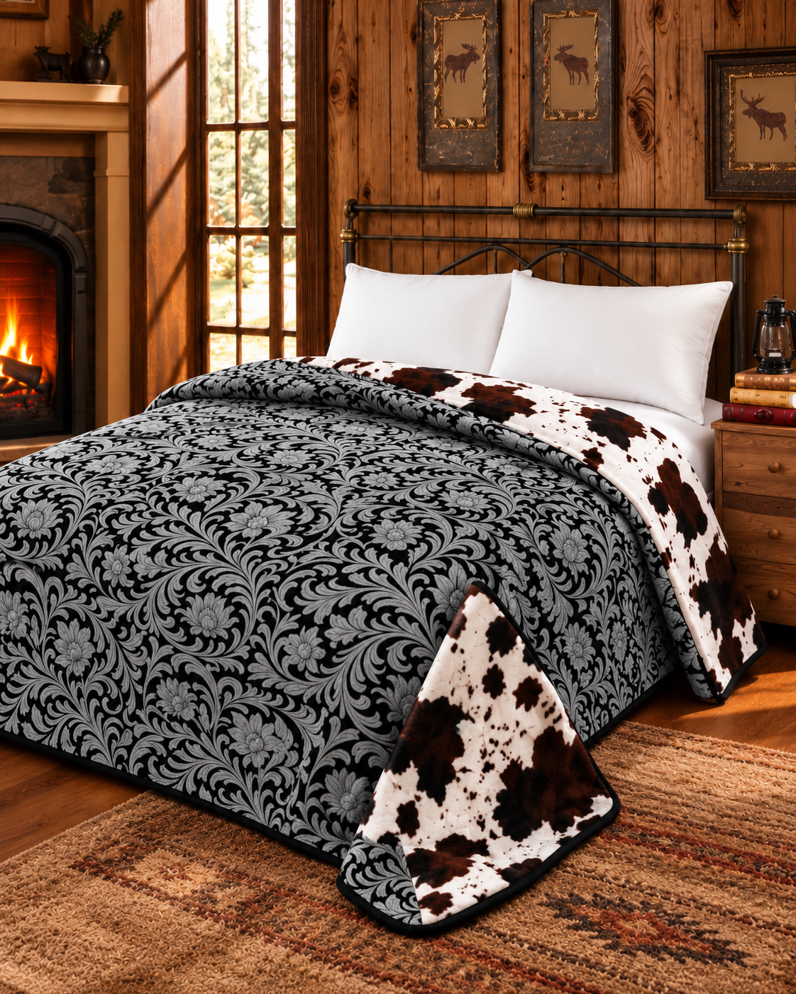Ranch Revival Reversible King Blanket