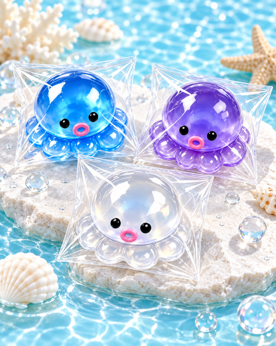 Jelly Wobble Taba Octopus Squishy | 3 Colors
