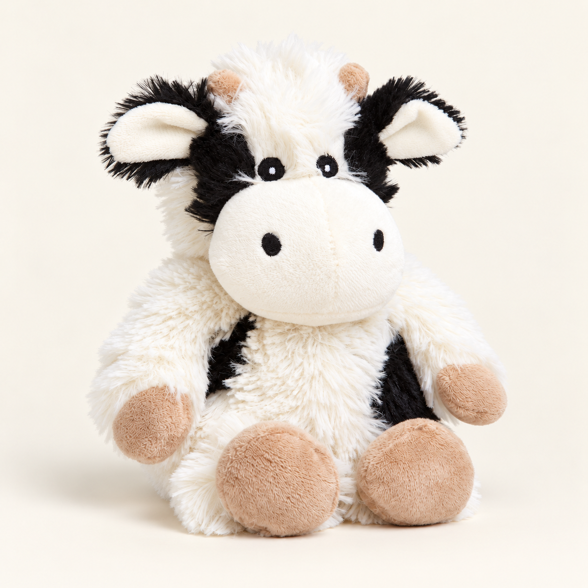 Warmies® Junior Black & White Cow | 9" Microwavable Lavender Plush