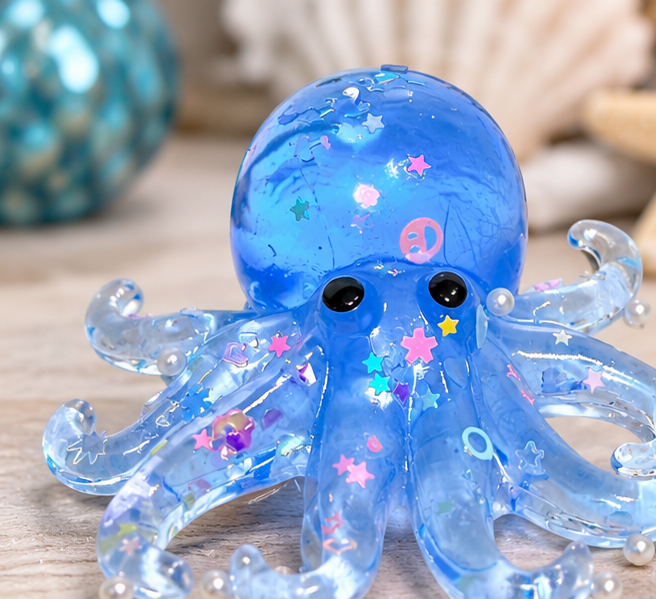 Starry Taba Octopus Squishy | Sticky Sensory Fidget Toy
