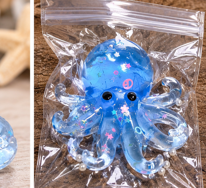 Starry Taba Octopus Squishy | Sticky Sensory Fidget Toy