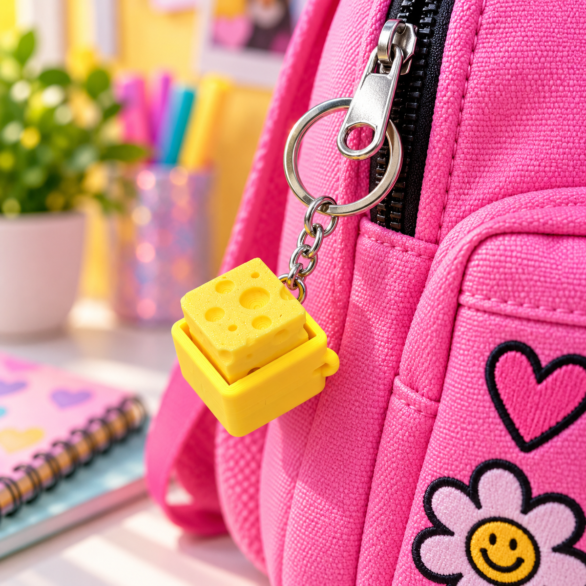 Say Cheese Fidget Keychain