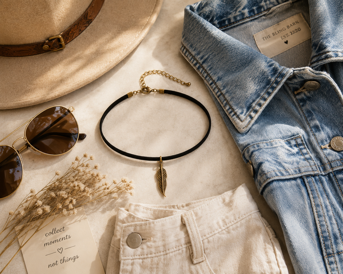 Whisper Leaf Suede Choker
