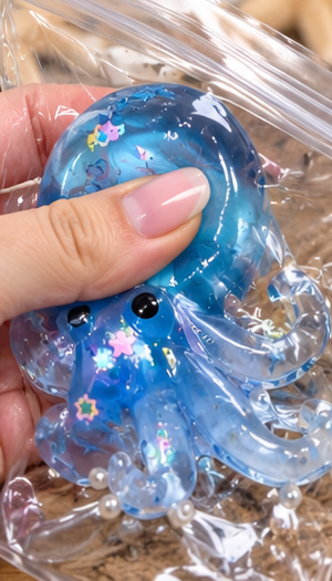 Starry Taba Octopus Squishy | Sticky Sensory Fidget Toy