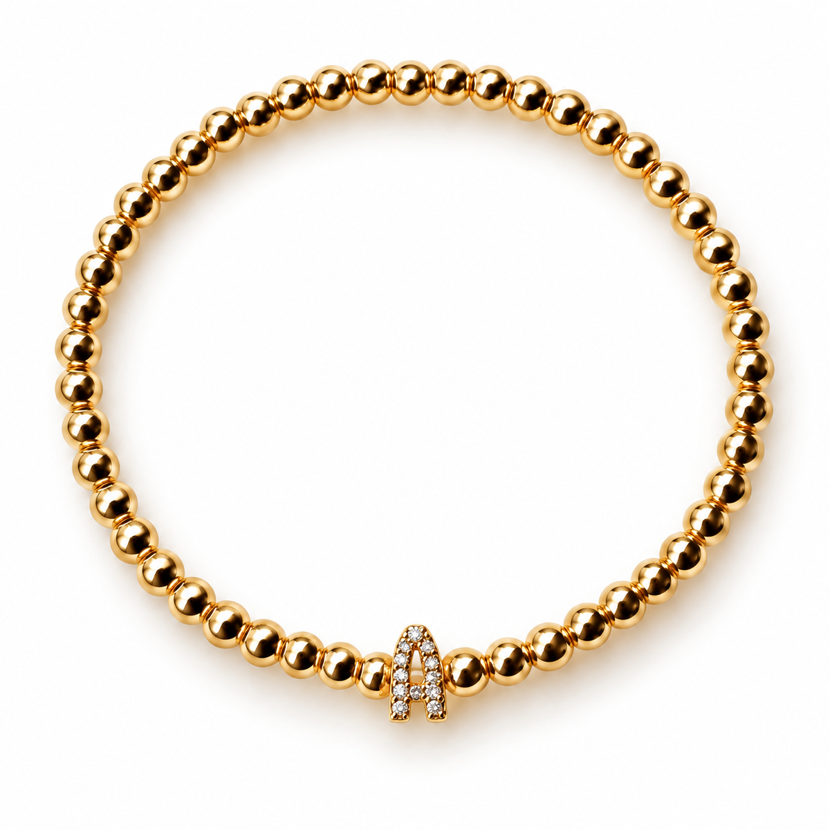 Golden Initial Glow Bracelet