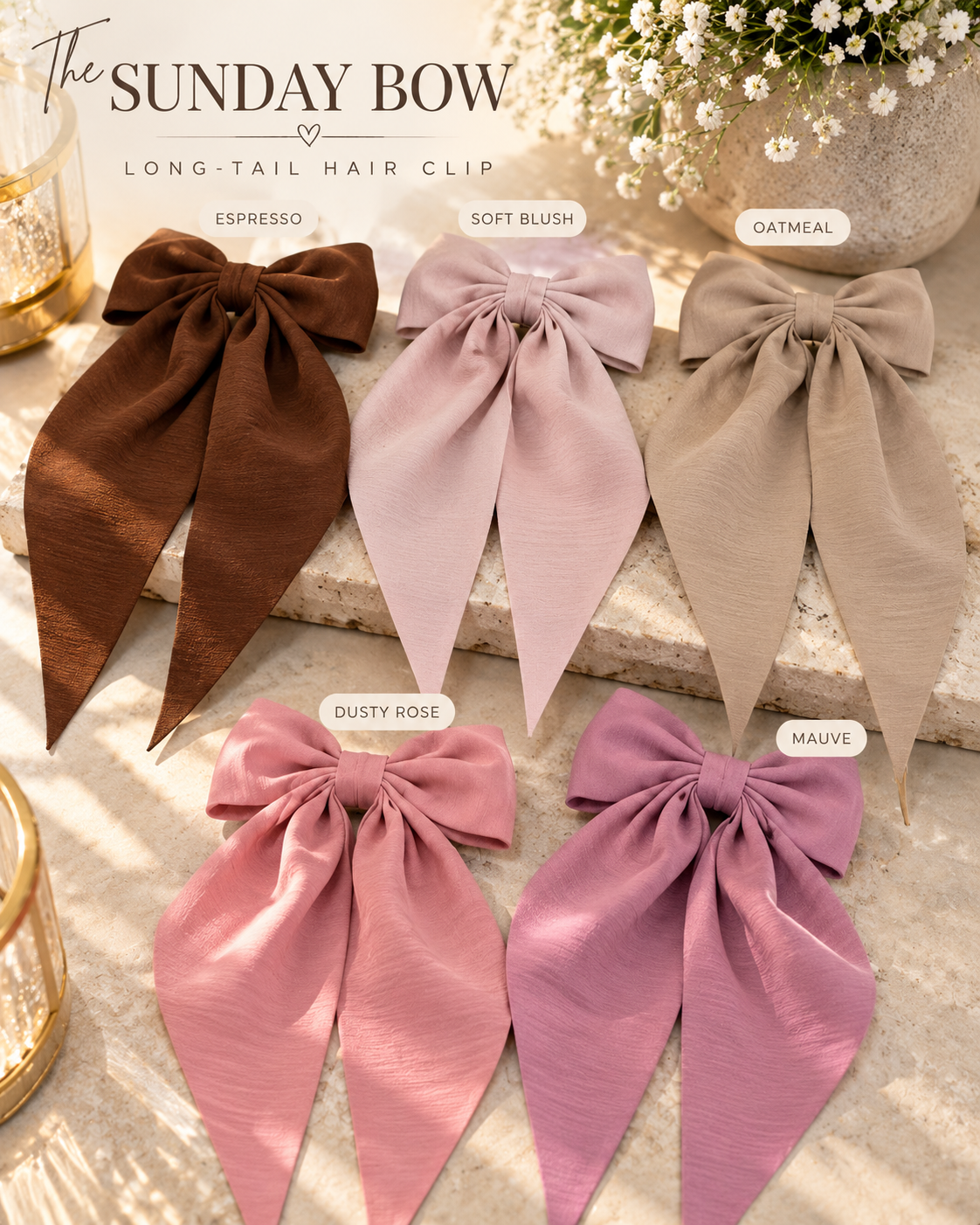The Sunday Bow Long-Tail Hair Clip