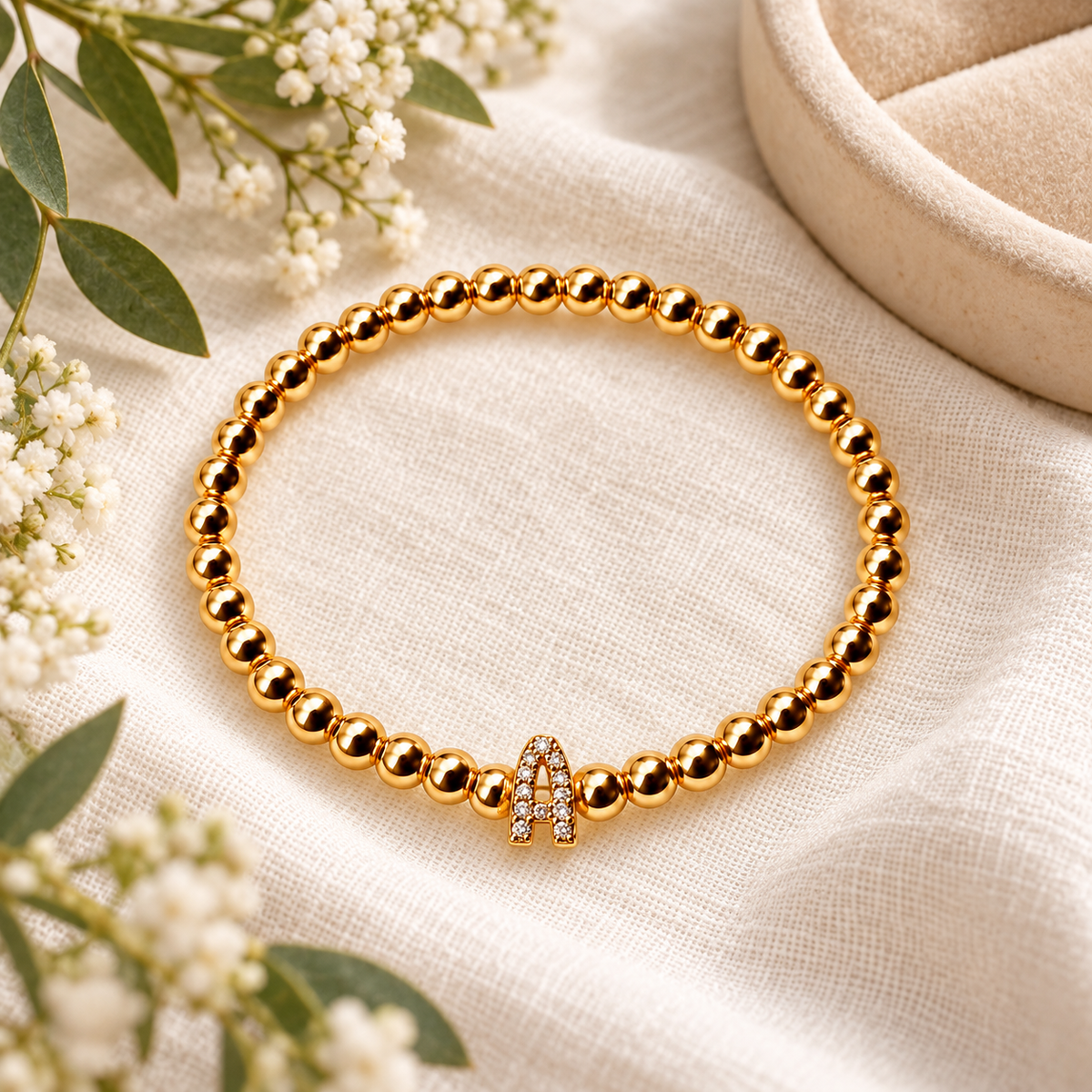 Golden Initial Glow Bracelet