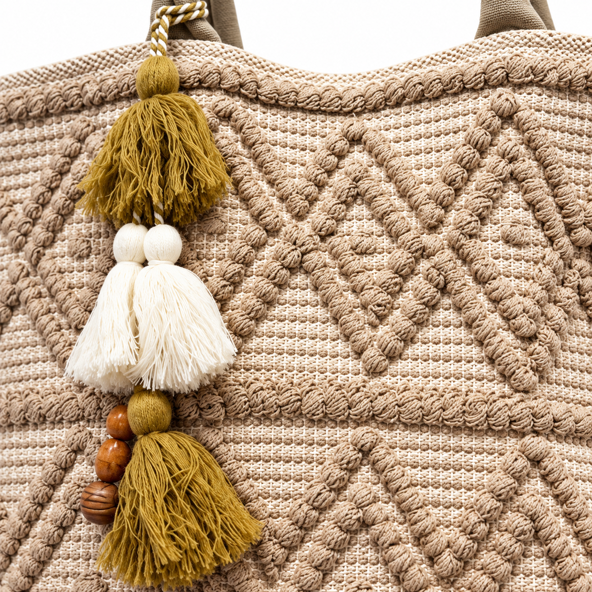Desert Loom Diamond Tote | Textured Cotton Carryall