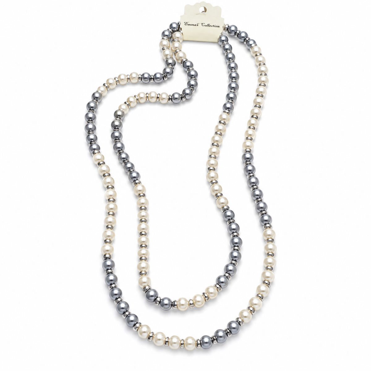 Silver Lining Layered Faux Pearl Necklace Set