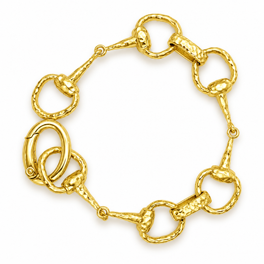 Golden Reins Equestrian Bit Link Bracelet