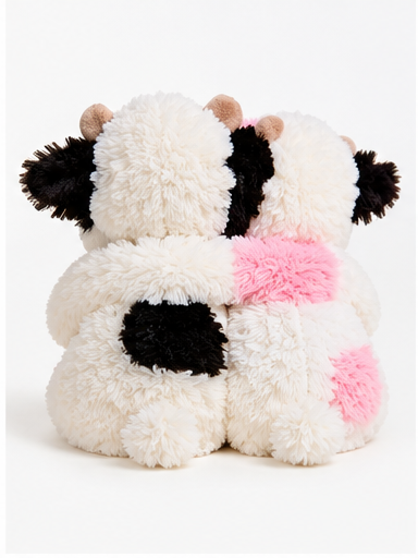 Warmies® Double Cow Hugs | 9" Microwavable Lavender Plush Duo