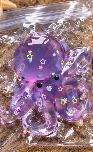 Starry Taba Octopus Squishy | Sticky Sensory Fidget Toy