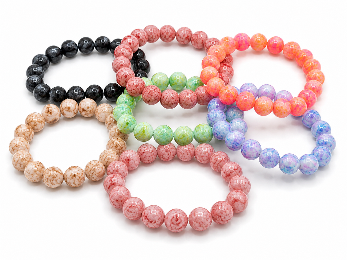 Tidewave Stackable Bracelet – Stretch Bead Bracelet in Multiple Colors
