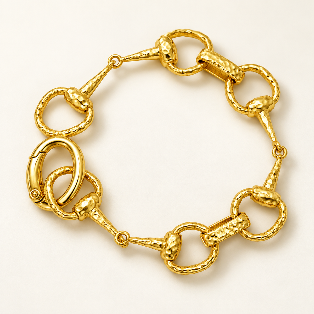 Golden Reins Equestrian Bit Link Bracelet