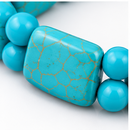 Layered Turquoise Tone Statement Bracelet