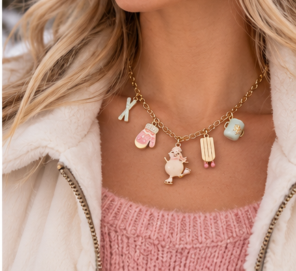 Winter Wonderland Multi-Charm Necklace | Gold Winter Jewelry
